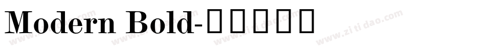 Modern Bold字体转换